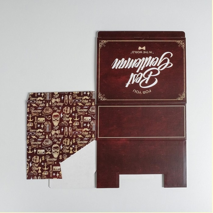 Коробка подарочная сборная, упаковка, «Джентельмену», 30 х 23 х 12 см Коробка подарочная сборная, упаковка, «Джентельмену», 30 х 23 х 12 см