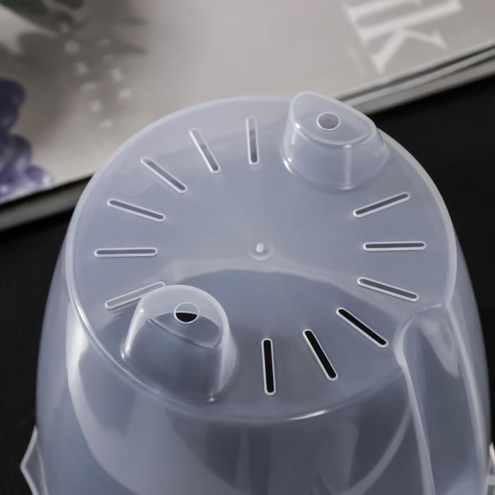 Кашпо для цветов со вставкой «Флюте», 1,9 л, прозрачное