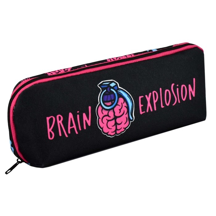 Пенал мягкий, 1 отделение, 100 х 210 х 75 мм, объёмный, Феникс Пенал мягкий, 1 отделение, 100 х 210 х 75 мм, объёмный, Феникс "Взрыв мозга"