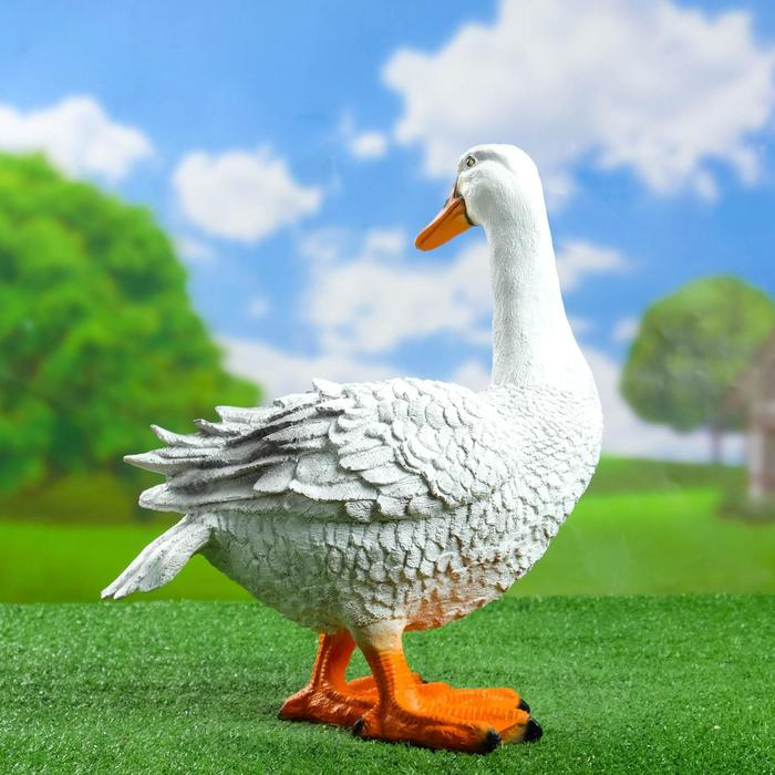 Садовая фигура Садовая фигура "Гусь" белый, 20х35х41см