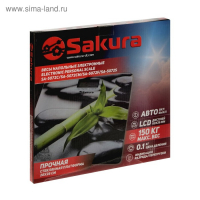 Весы напольные Sakura SA-5072S, электронные, до 180 кг, рисунок "бамбук"