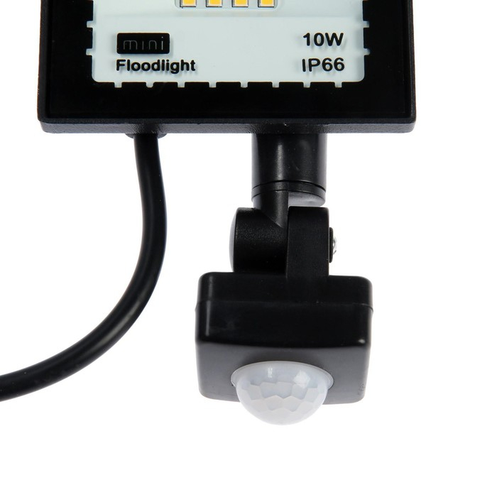 Прожектор светодиодный, 10 Вт, 900 Лм, 4000К, Датчик движения, IP66 Прожектор светодиодный, 10 Вт, 900 Лм, 4000К, Датчик движения, IP66