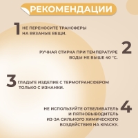 Термотрансфер «Цветочное настроение», с блёстками, 18,3 × 18,6 см, цена за 1 лист