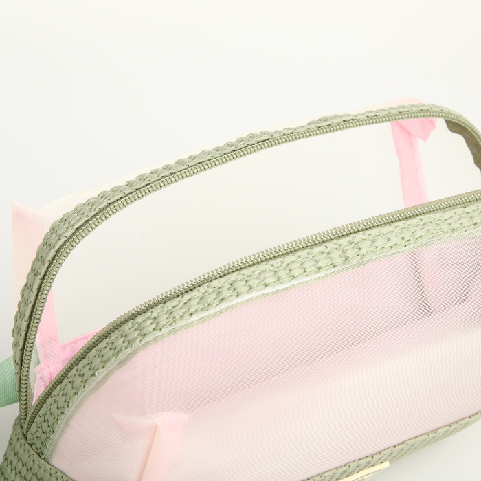 Косметичка на молнии, цвет зелёный Косметичка на молнии, цвет зелёный