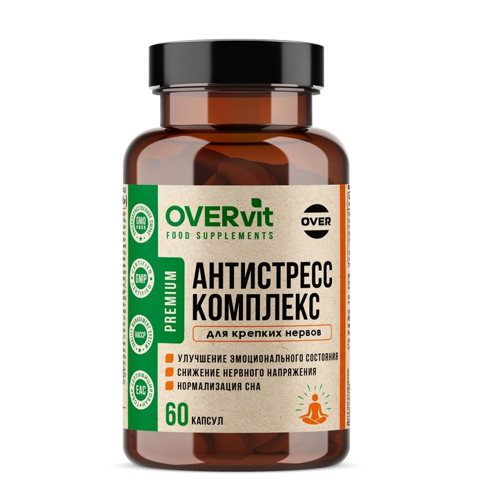 Антистресс комплекс OVERvit, 60 капсул Антистресс комплекс OVERvit, 60 капсул