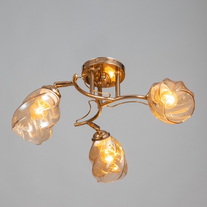 Люстра Люстра "Лойс" 3х40Вт Е27 Золото 50х50х22см