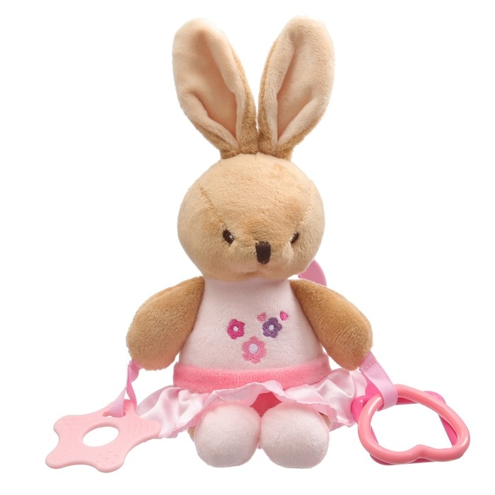 Подвеска мягкая «Зайка», погремушка, прорезыватель, на кроватку, коляску, Mum&Baby Подвеска мягкая «Зайка», погремушка, прорезыватель, на кроватку, коляску, Mum&Baby