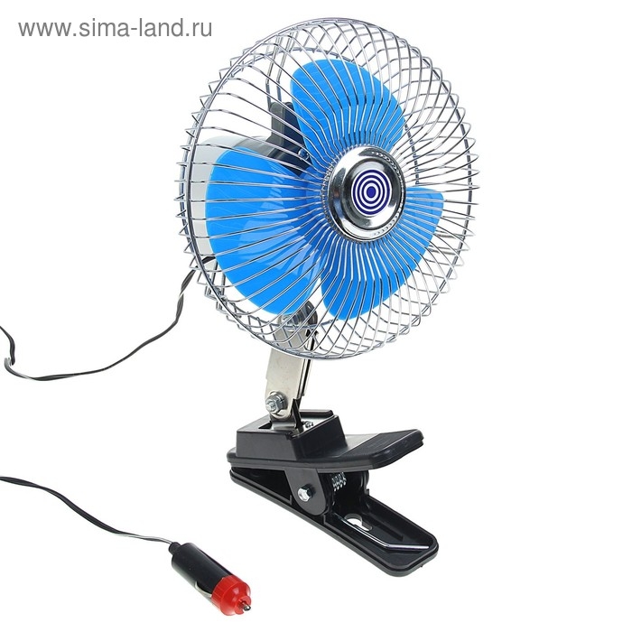 Вентилятор салона на прищепке, 12 В, провод 1.2 м, d19 см Вентилятор салона на прищепке, 12 В, провод 1.2 м, d19 см