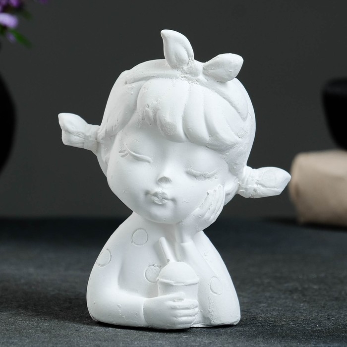 Кашпо - органайзер  Кашпо - органайзер "Спящая девочка" белая, 7,5х12,510,5см