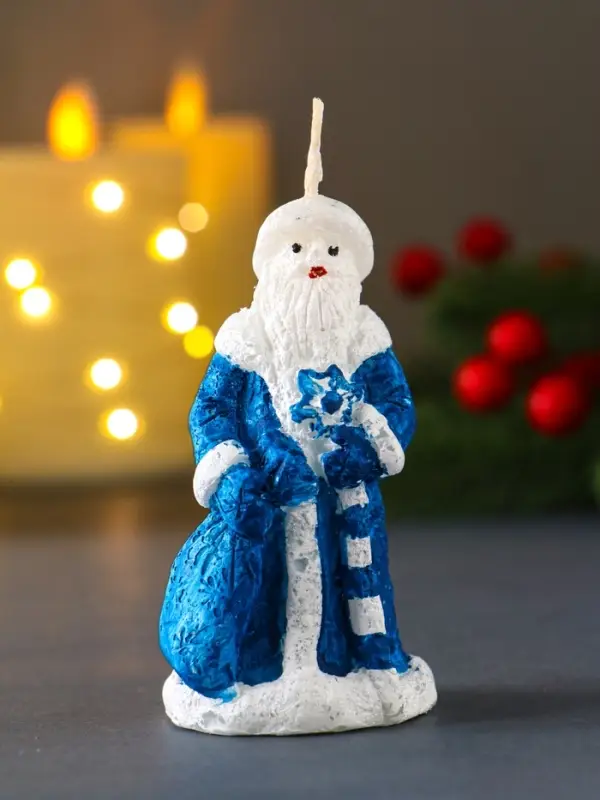 Свеча  Свеча "Дед Мороз" 45*88, синий