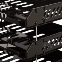 Лоток горизонтальный Стамм СИТИ наб. из 3-х горизонтальных лотков чер