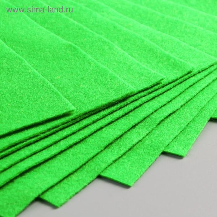 Фетр мягкий 1 мм Фетр мягкий 1 мм "Ярко-зелёный" набор 10 листов формат А4