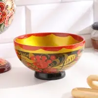 Пиала дерево хохлома, 13&times;7 см, 300 мл