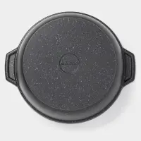 Жаровня KUKMARA, 3 л, d=28 см, h=8.5 см, антипригарное покрытие, серая
