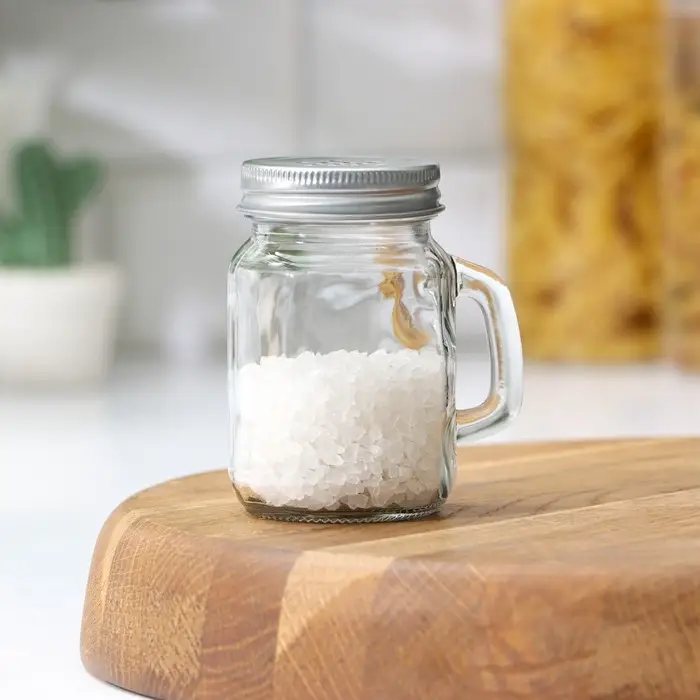 Солонка стеклянная «Банка», 100 мл, 7×5,5×8,5 см, рисунок МИКС Солонка стеклянная «Банка», 100 мл, 7×5,5×8,5 см, рисунок МИКС