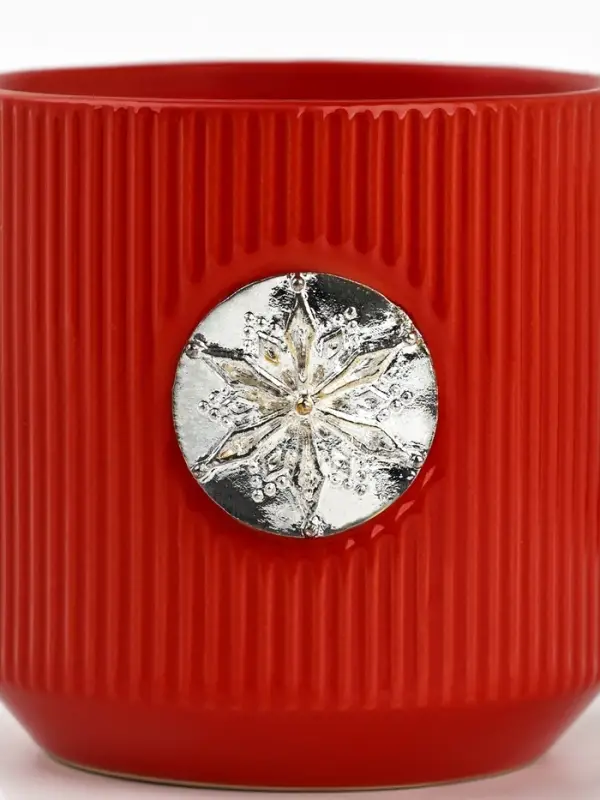 Кружка новогодняя керамическая &laquo;Снежинка&raquo;, 350 мл