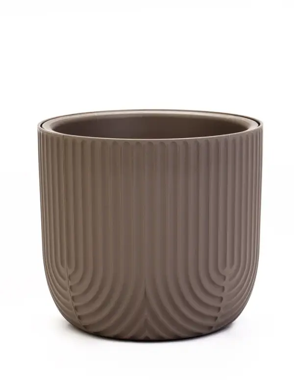 Кашпо со вставкой 3,7 л d22 см h20 см РАМОНА серый