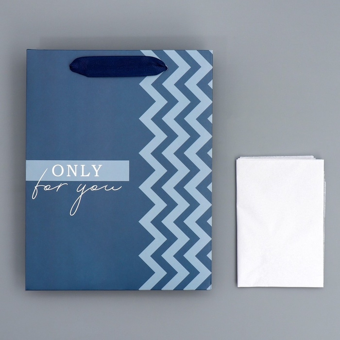Пакет подарочный ламинированный с тишью, упаковка, «Только для тебя», MS 18 х 23 х 10 см