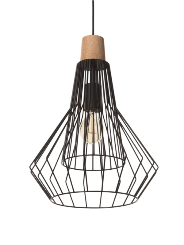 Светильник Светильник "Крит" 1х40Вт Е27 черный/коричневый 30х30х42(142)см