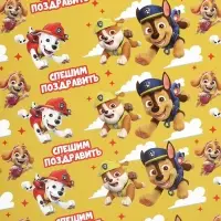 Бумага упаковочная глянцевая &laquo;Пёсики&raquo;, 70&times;100 см, 1 лист