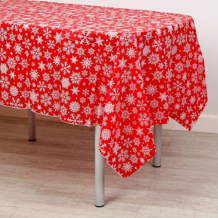 Скатерть &laquo;Снежинки&raquo;, 137х274 см.