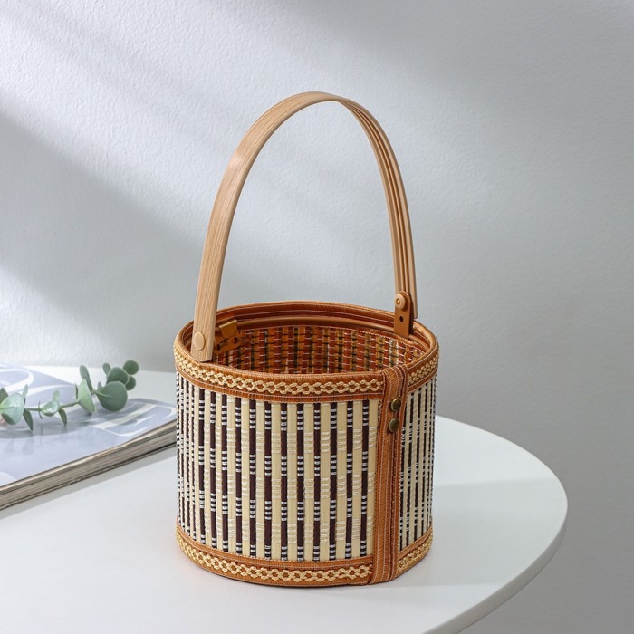 Корзина для хранения Доляна Nature, 15×15×12, бамбук Корзина для хранения Доляна Nature, 15×15×12, бамбук