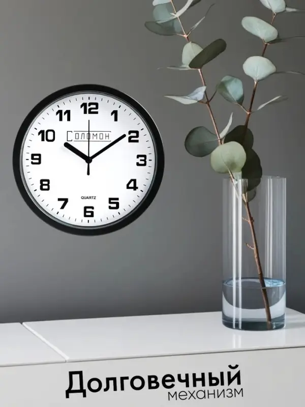Часы настенные интерьерные &laquo;Соломон&raquo;, плавный ход, d=19 см, циферблат d=17.5 см