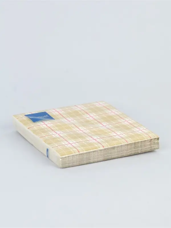 Салфетки бумажные Home Collection &laquo;Золотая клетка&raquo;, 3 слоя, 33&times;33, 20 шт.