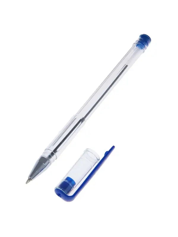 Ручка шариковая 0.5 мм, стержень синий, корпус прозрачный А-100 Ручка шариковая 0.5 мм, стержень синий, корпус прозрачный А-100