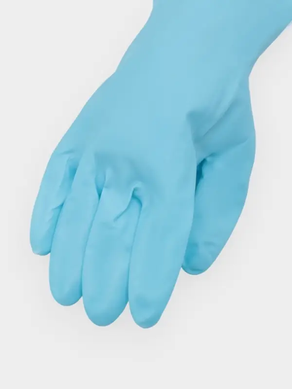 Перчатки хозяйственные с утеплителем Доляна, размер L, длинные манжеты, ПВХ