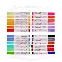 Фломастеры 24 в, пластиковых, пеналов, смываемые водой