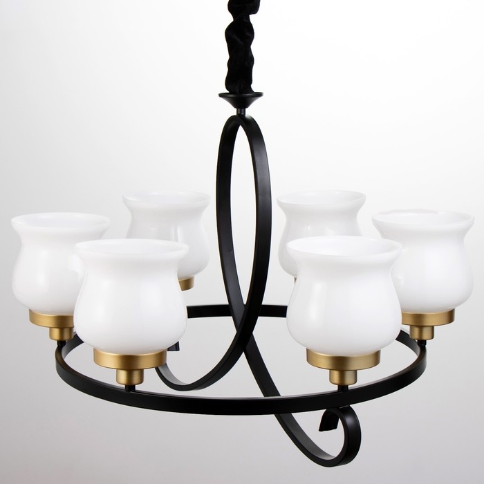 Люстра Люстра "Кантри" 5х40Вт Е27 черно-золотой 60х60х50 см BayerLux