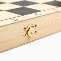 Настольные игры 3 в 1: нарды, шахматы, шашки, деревянные, большие, 40 х 40 см
