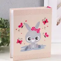 Фотоальбом 200 фото 10X15см,"Зайка с бантиком", ПП карм. Фотоальбом 200 фото 10X15см,"Зайка с бантиком", ПП карм.