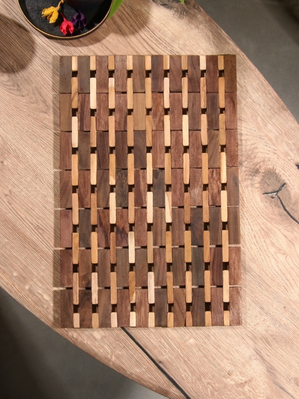 Коврик из тикового дерева, 40х30х0,7 см