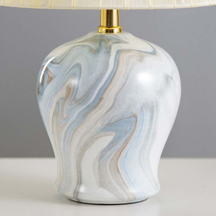 Настольная лампа Настольная лампа "Симона" Е27 40Вт бело-лазурный 25х25х36 см RISALUX