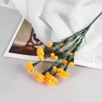 Цветы искусственные &laquo;Гвоздика кустовая&raquo;, h=60 см, жёлтые