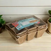 Кассета для рассады, 28&times;20&times;9 см, 6 ячеек по 400 мл, 8&times;8 см, торф, набор 3 шт., &laquo;Умный огород&raquo;