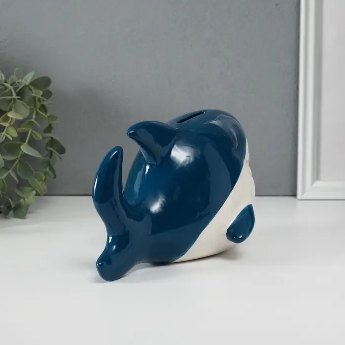 Копилка для денег &laquo;Акулёнок&raquo;, керамика, 12.6&times;19&times;11.5 см