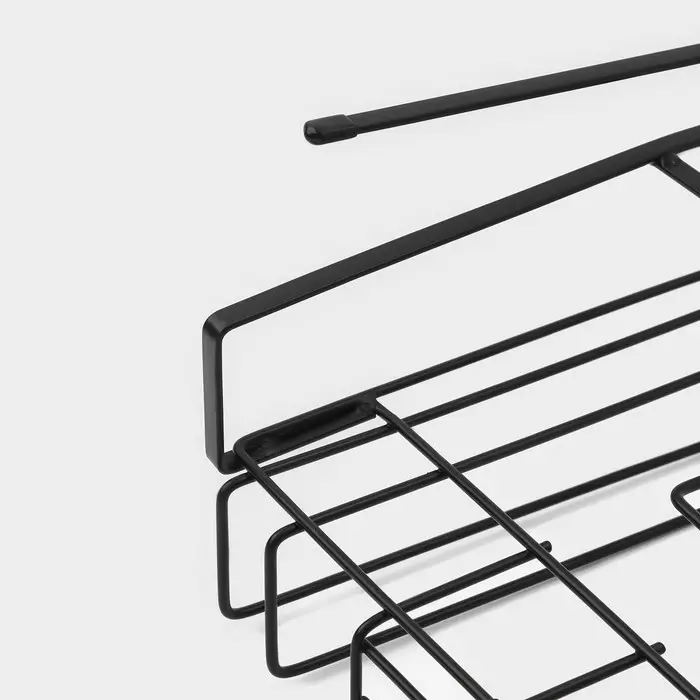 Держатель для кухонных принадлежностей подвесной Доляна, 28.5&times;25.5&times;16 см, чёрный