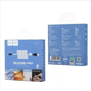 Кабель USB на Type-C 1M X21 HOCO усиленный белый