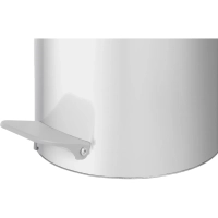 Ведро мусорное стальное 7л круглое серебр с педалью и крышкой 200х230мм