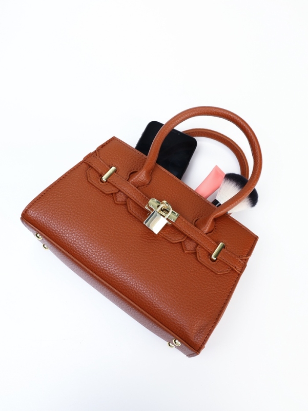 Сумка женская, 23*8*15, длин. ремень, отд. на молнии, рыжий