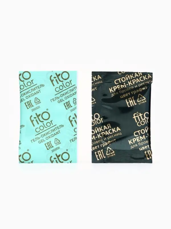 Крем-краска стойкая для бровей и ресниц Fito color, графит 2.0, 2&times;2 мл