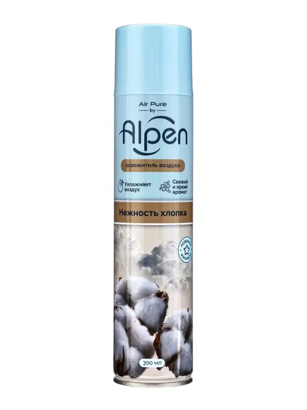 Освежитель воздуха Air pure by Alpen нежность хлопка, аэрозоль, 300 мл