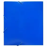 Папка на резинке А5, 500 мкм, Calligrata, корешок 30 мм, тиснение &laquo;песок&raquo;, синяя