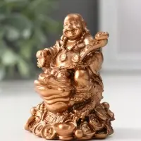 Фигура «Хотей на жабе», 7×5.5×5.5 см, бронза