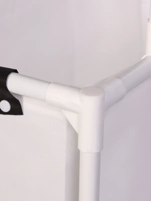 Корзина для белья складная Доляна, 56&times;39&times;95 см, чёрная, белая