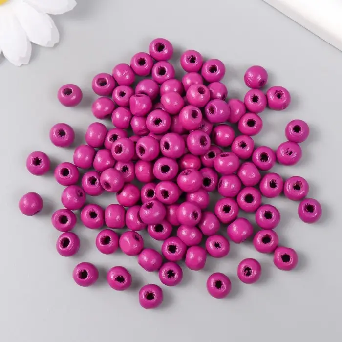 Бусины для творчества дерево Бусины для творчества дерево "Бронзовый фиолет" d-0,8 см, набор 20 гр