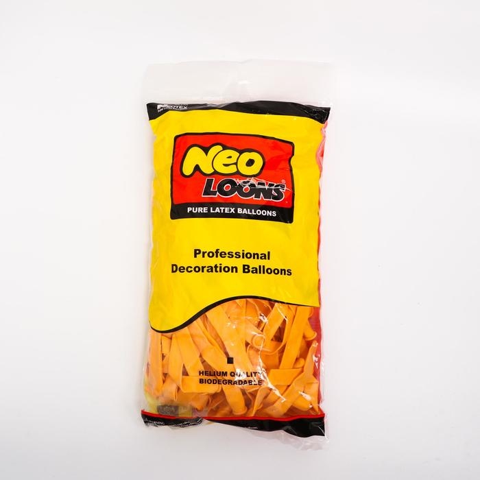 Шар для твистинга латексный 350 Шар для твистинга латексный 350", макарун, набор 100 шт., цвет оранжевый